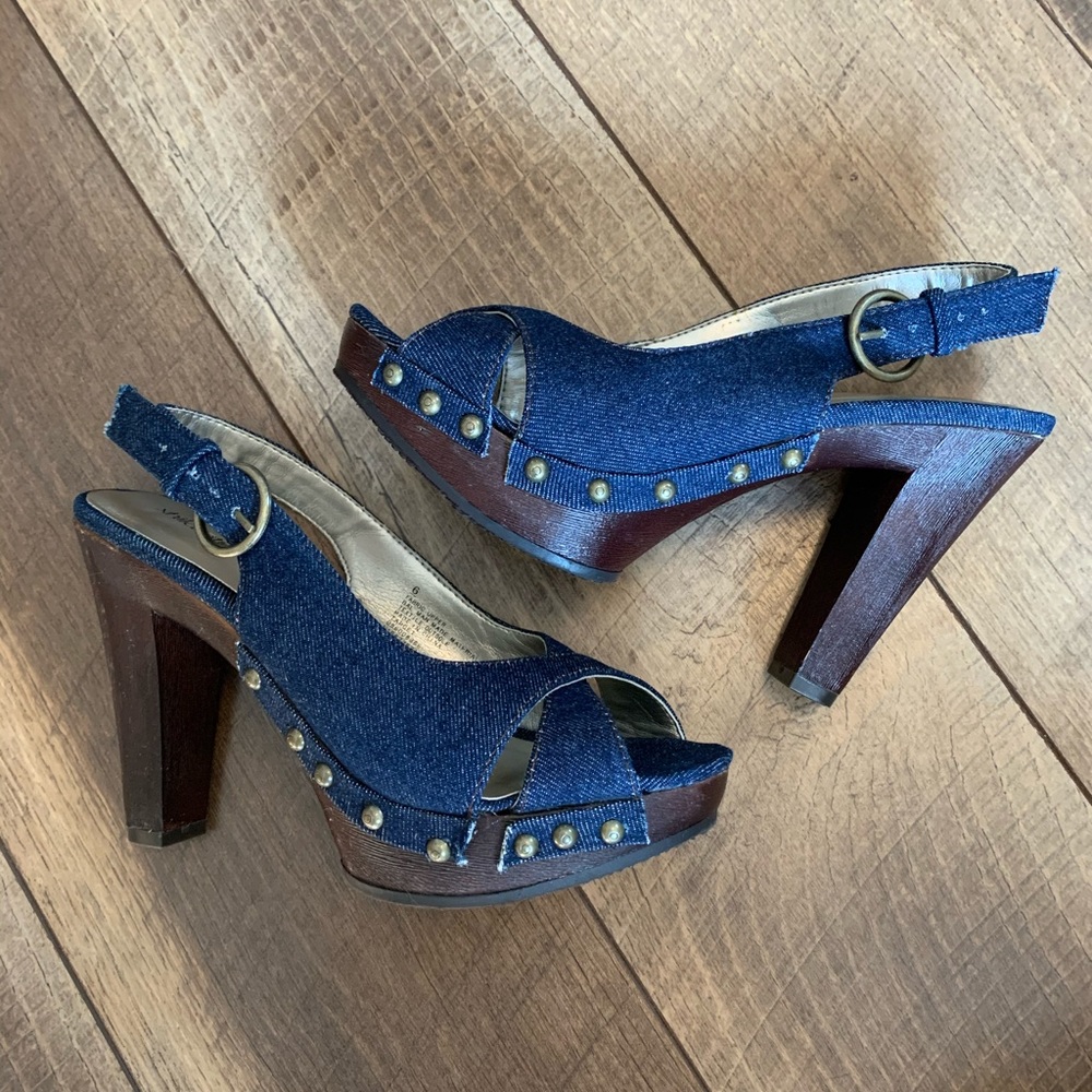 Xhilaration Tailynn Denim Heels